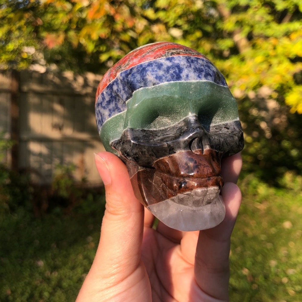 Chakra healing crystal skull